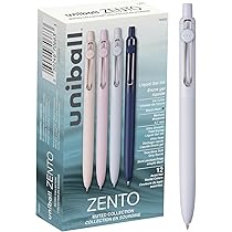 新品未使用 uni uniball ZENTO ボールペン 2本セット　おまけ付 Uniball Zento Liquid Ink Gel Pen Medium Tip (0.7mm) Steamed